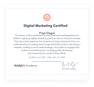 Digital Marketing Certified